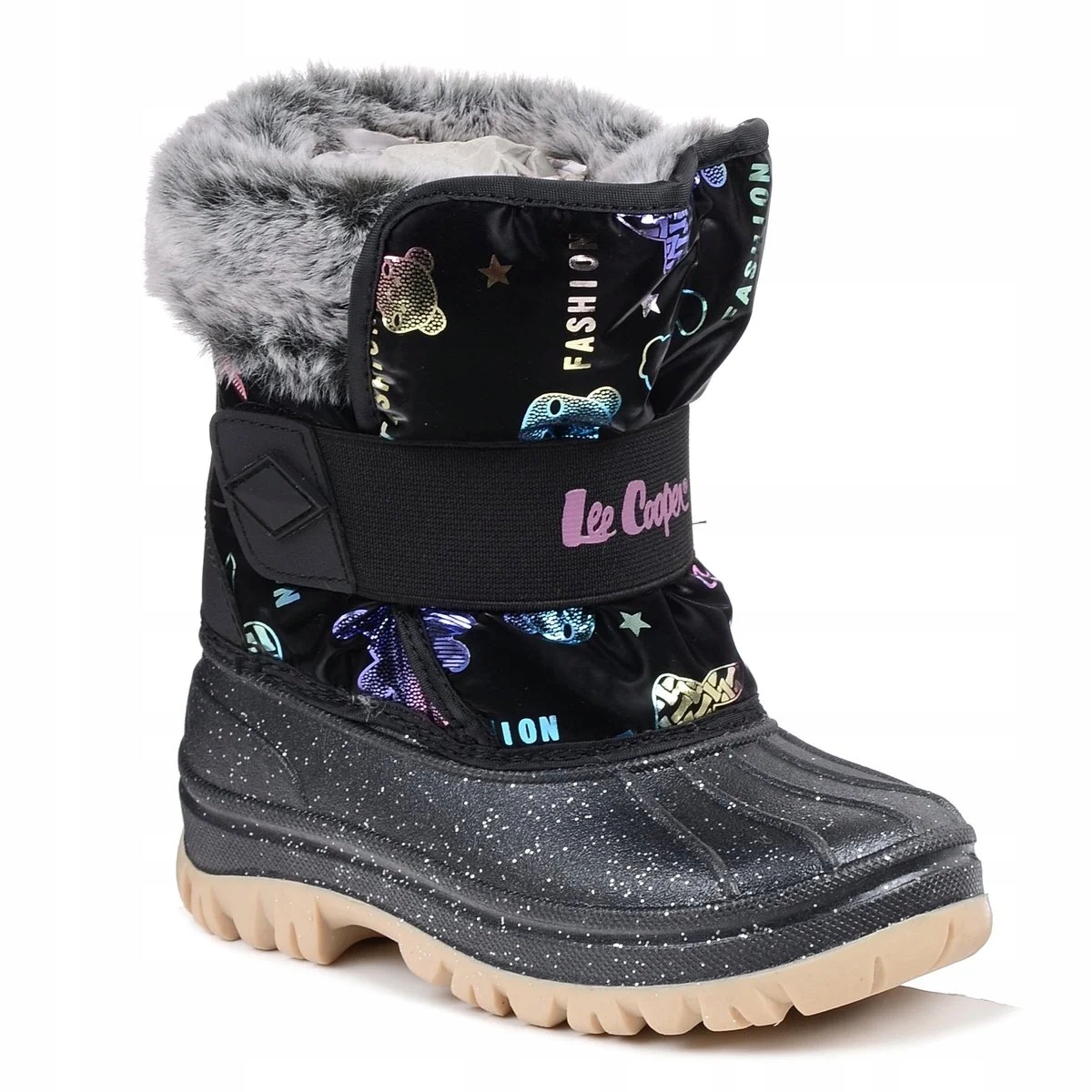 Buty Zimowe Dziewczęce Lee Cooper Śniegowce Ocieplane Futerko Rzep 3787K 30