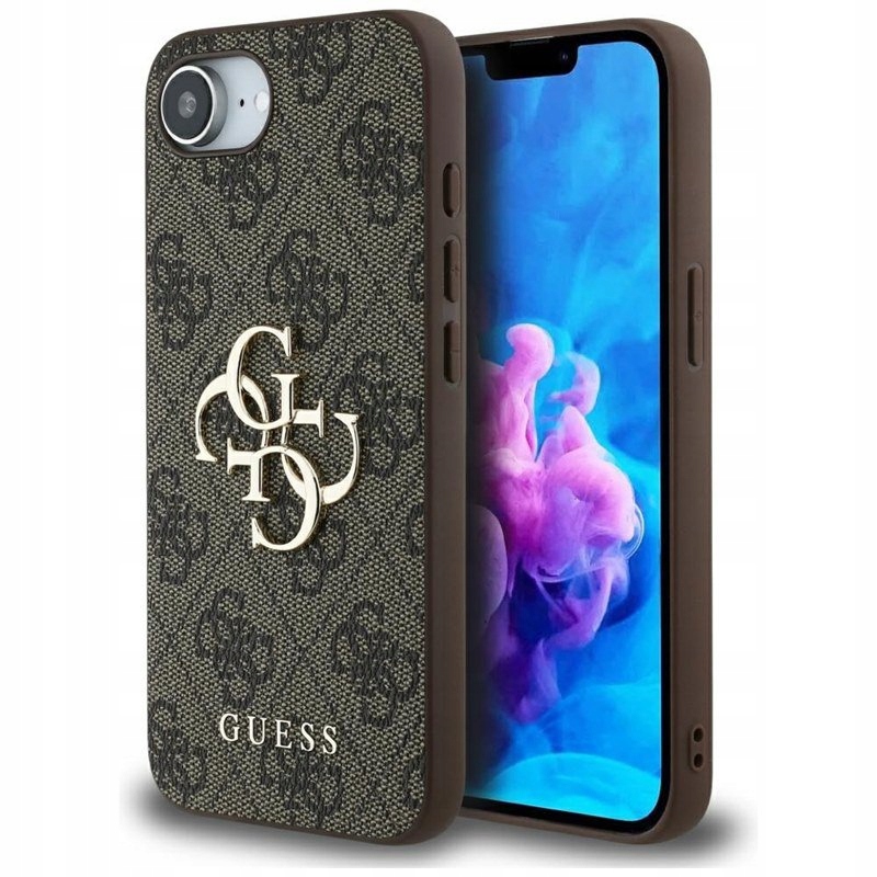 Guess – Pouzdro pro iPhone 16e (hnědé)