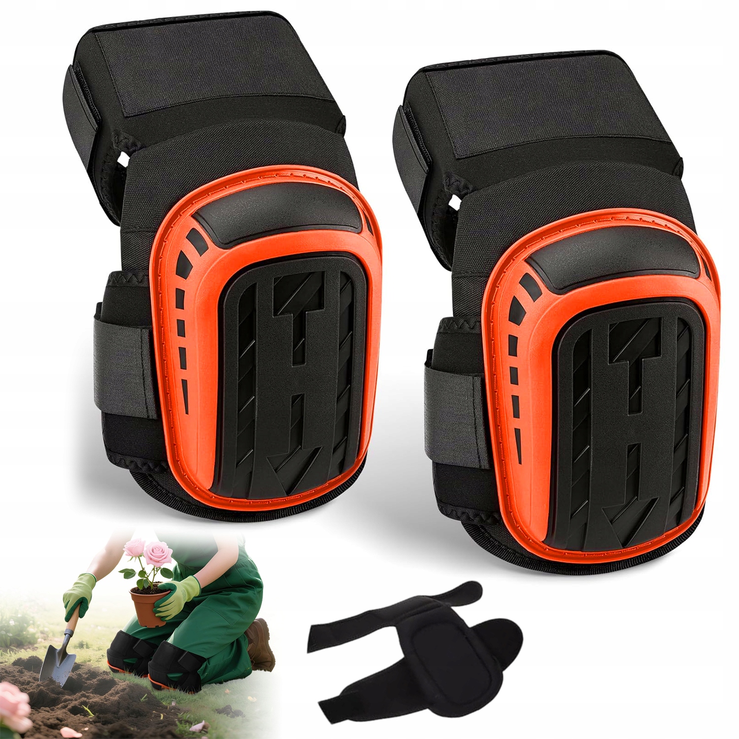 NAKOLANNIKI ROBOCZE Z MOCNYMI PASKAMI ANTYPOŚLIZGOWYMI DO PODŁÓG I OGRODU