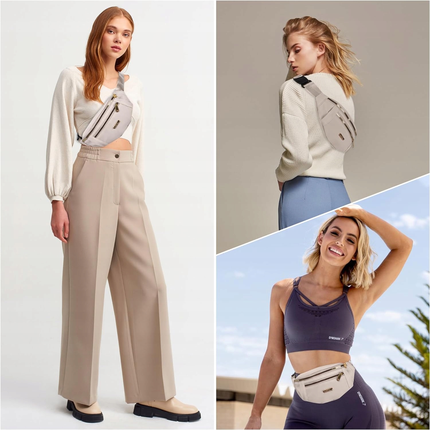 SASZETKA NERKA DAMSKA MIEJSKA POJEMNA WODOODPORNA BIODRÓWKA Model -