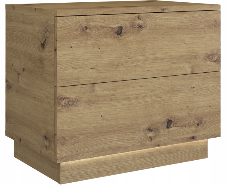 SZAFKA NOCNA 55cm KOMODA LED STOLIK SZUFLADY SYPIALNIA MEBLE DĄB ARTISAN Stan opakowania oryginalne