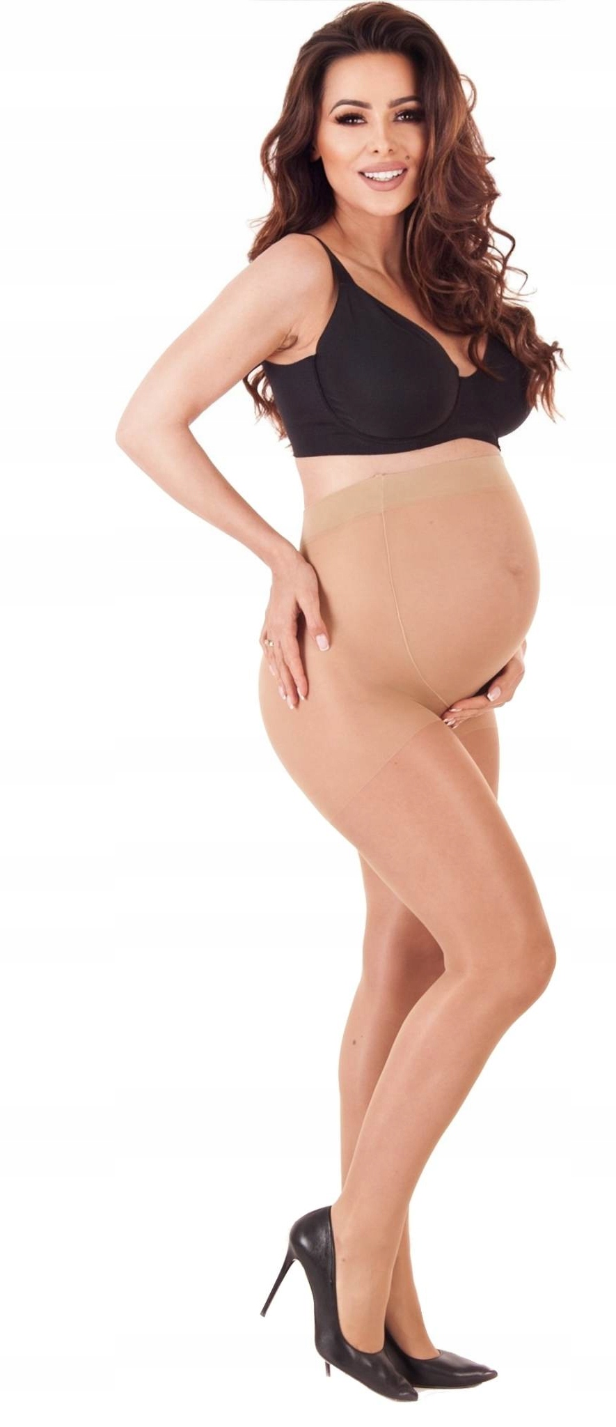 20den LYCRA RAJSTOPY CIĄŻOWE Z PANELEM KOLORY Rozmiar 2