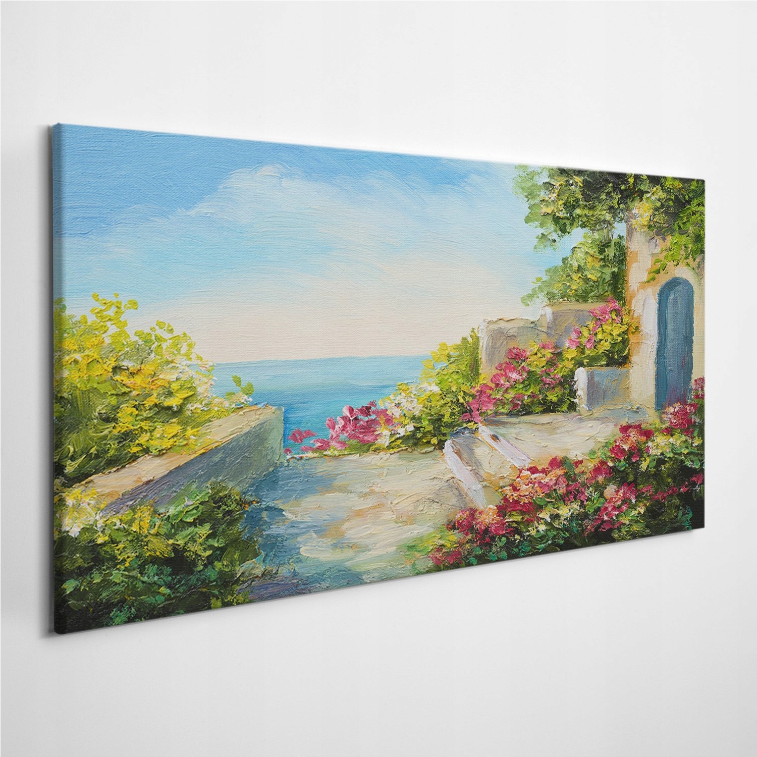 

Zdjęcie na foto-obrazie Morze Dom Kwiaty 100x50 cm