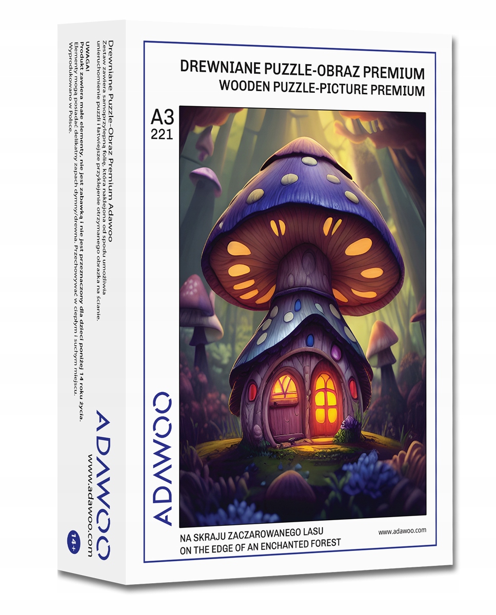 Puzzle Drewniane Premium 3D Na skraju Zaczarowanego Lasu A3 Prezent Liczba elementów 221