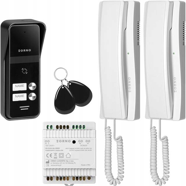 Domofon Orno OR-DOM-BA-936ZD/W 2-žilový/2 rodinný