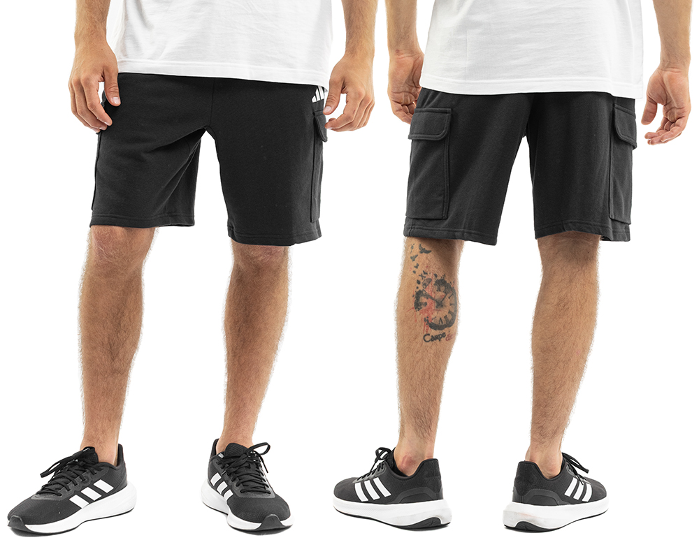 Kraťasy adidas Sportovní černé Feel Cozy French Terry Cargo vel S