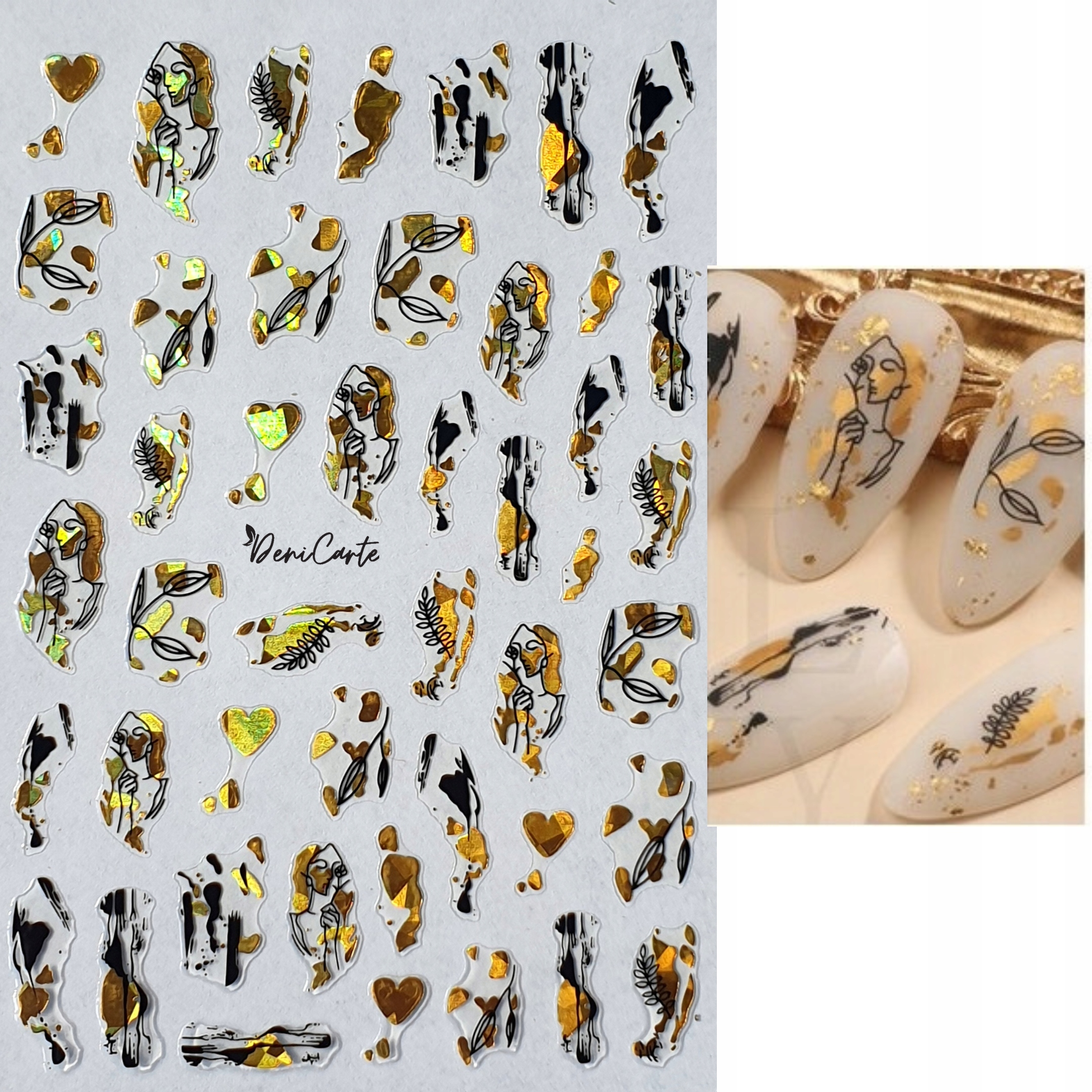 NAKLEJKI NA PAZNOKCIE SAMOPRZYLEPNE DO ZDOBIEŃ