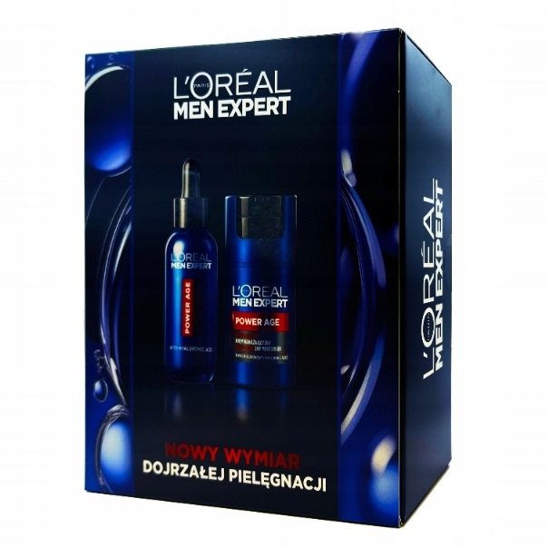 L'Oreal Paris Men Expert Power Age sada 50 ml krém 30 ml hyaluronové sérum