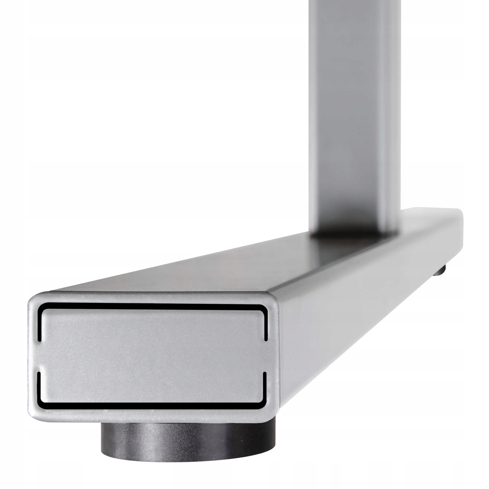 STÓŁ KONF. FORMA T |200 x 100 cm | SZARY | OWALNY Głębokość mebla 100 cm