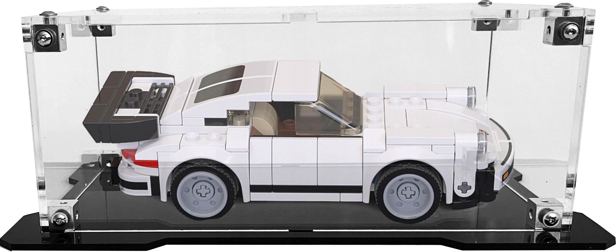 Vitrína s černou základnou pro sadu Lego 75895 -1974 Porsche 911 Turbo 3.0