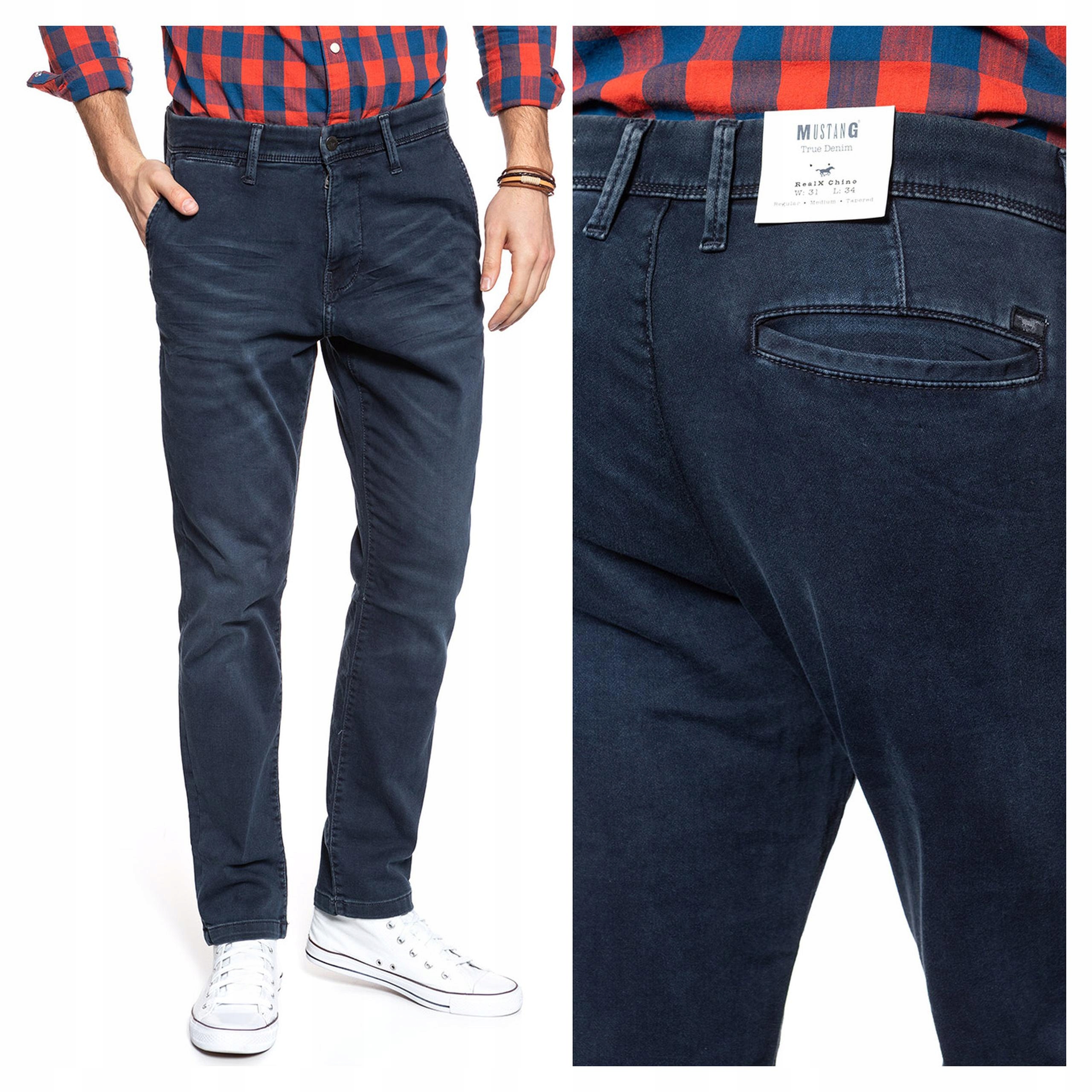 Mustang RealX Chino Pánské látkové kalhoty jako džíny přiléhavé W29 L32