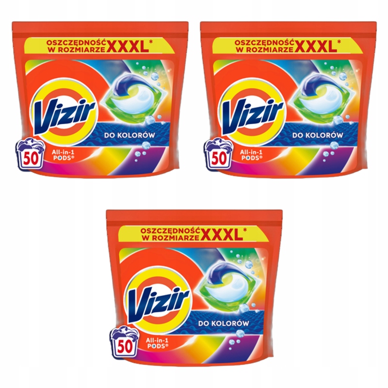 Vizir Kapsle na praní All in1 Pods Color 50 ks (50 x 18.2 g) X3