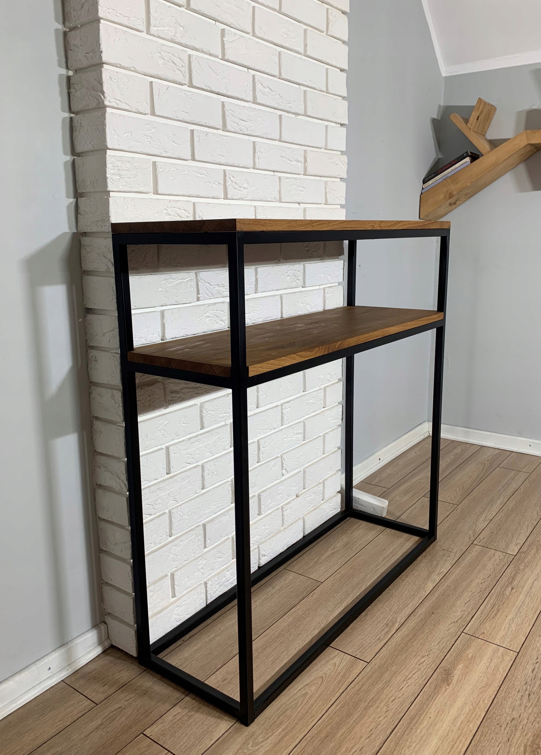 Dębowa drewno KONSOLA LOFT naturalny Bestseller! Głębokość mebla 25 cm