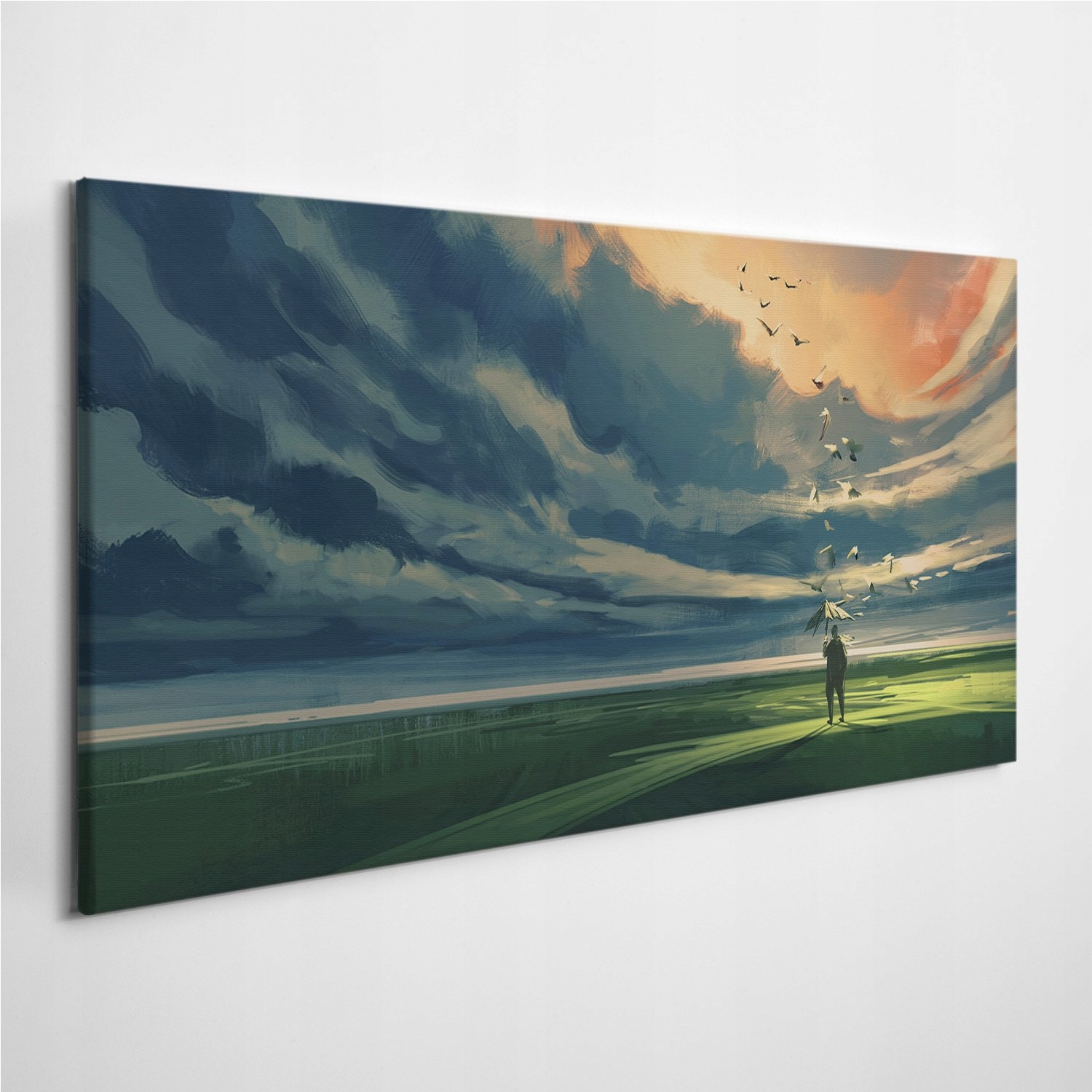 

Fotoobraz na ścianę Mężczyzna z Parasolem 100x50
