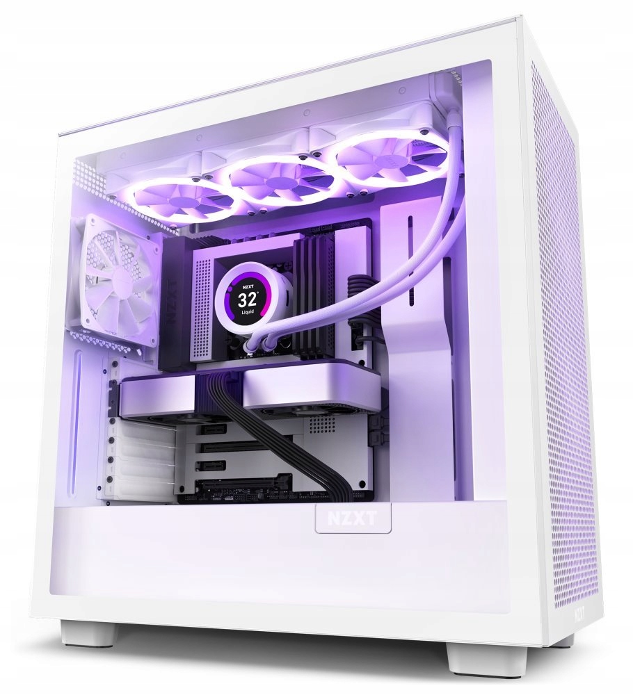 Nzxt skříň H7 Flow edition Atx 2x 120 mm fan Usb-c 2x Usb proskle