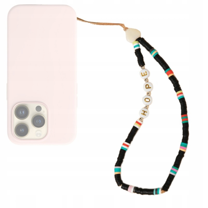 SMYCZKA - UCHWYT DO TELEFONU 27 CM KORALIKI NAPIS