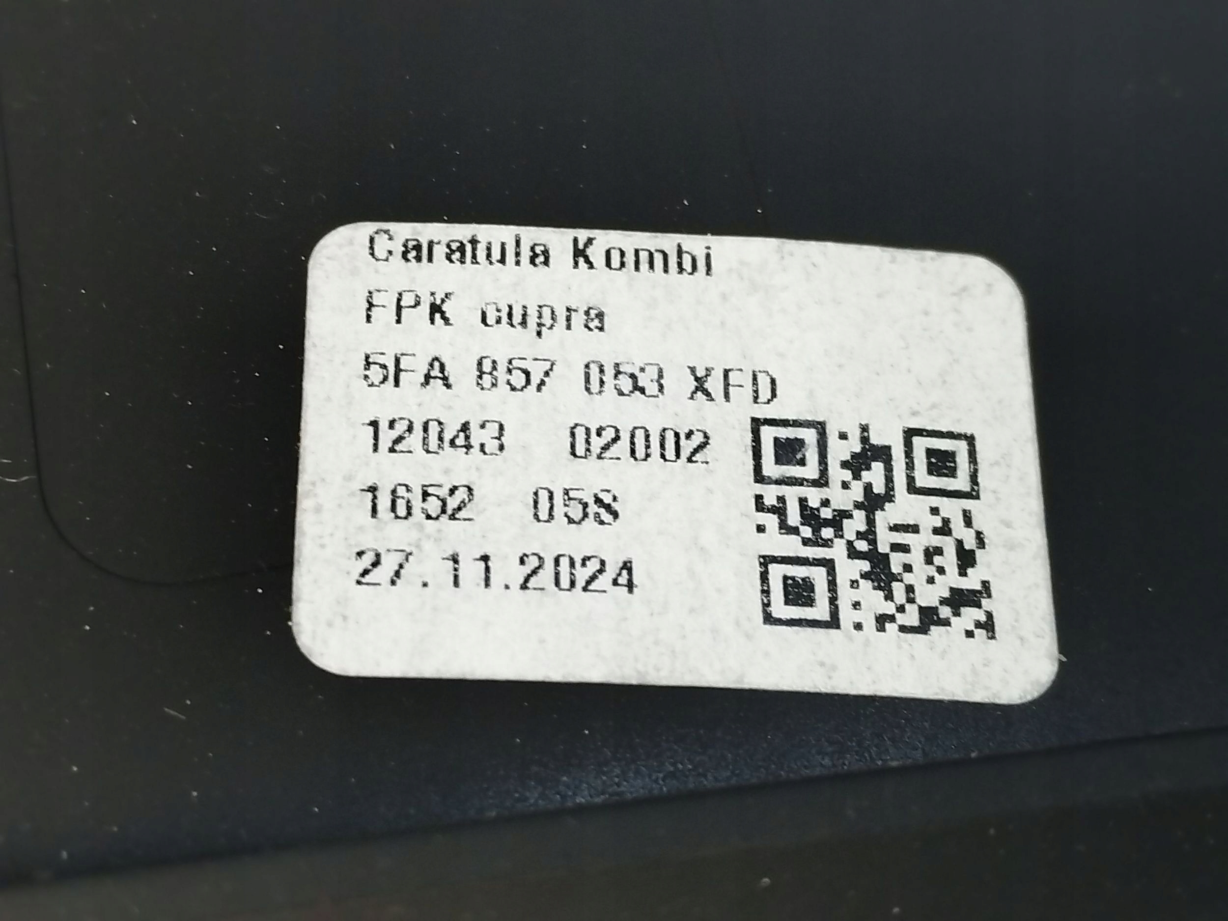 Cupra Formentor Blende Abdeckung des Kombiinstruments 5FA857053