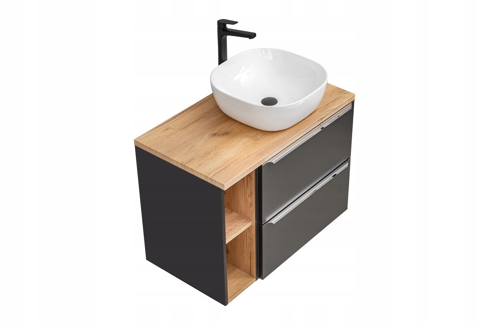 SZAFKA Z UMYWALKĄ I BLATEM 80 CM CAPRI COSMOS Wykończenie mat