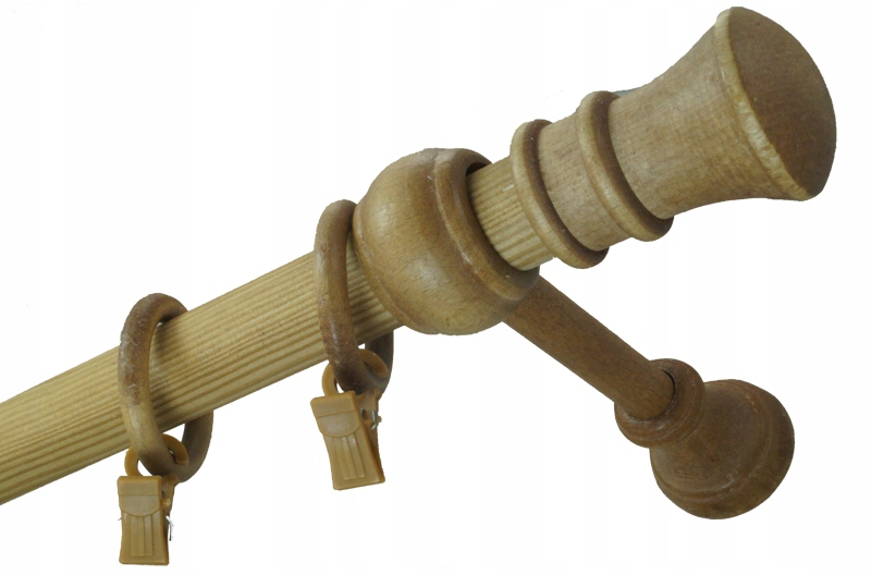 

Karnisz drewniany fi 28 Jasny Dąb 1,8 m pojedynczy