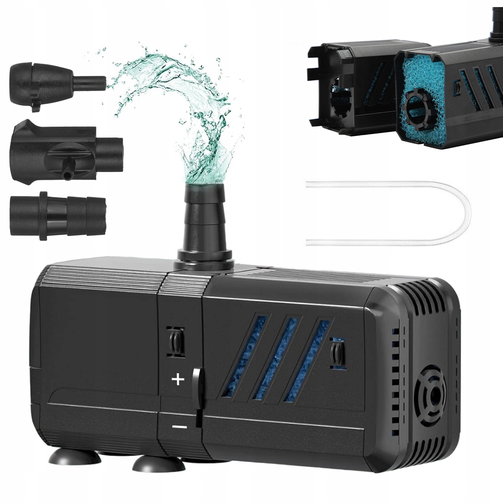 Levně Kyslíková Pumpa 6W Vnitřní Filtr Pro Akvária 30-150 L S Regulací Průtoku