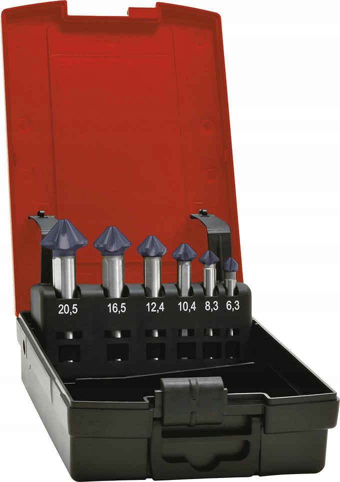 Kónický záhlubník DIN335C sada DIN335C 90 stupňů 6,3-20,5 mm TiAlN s 3/4