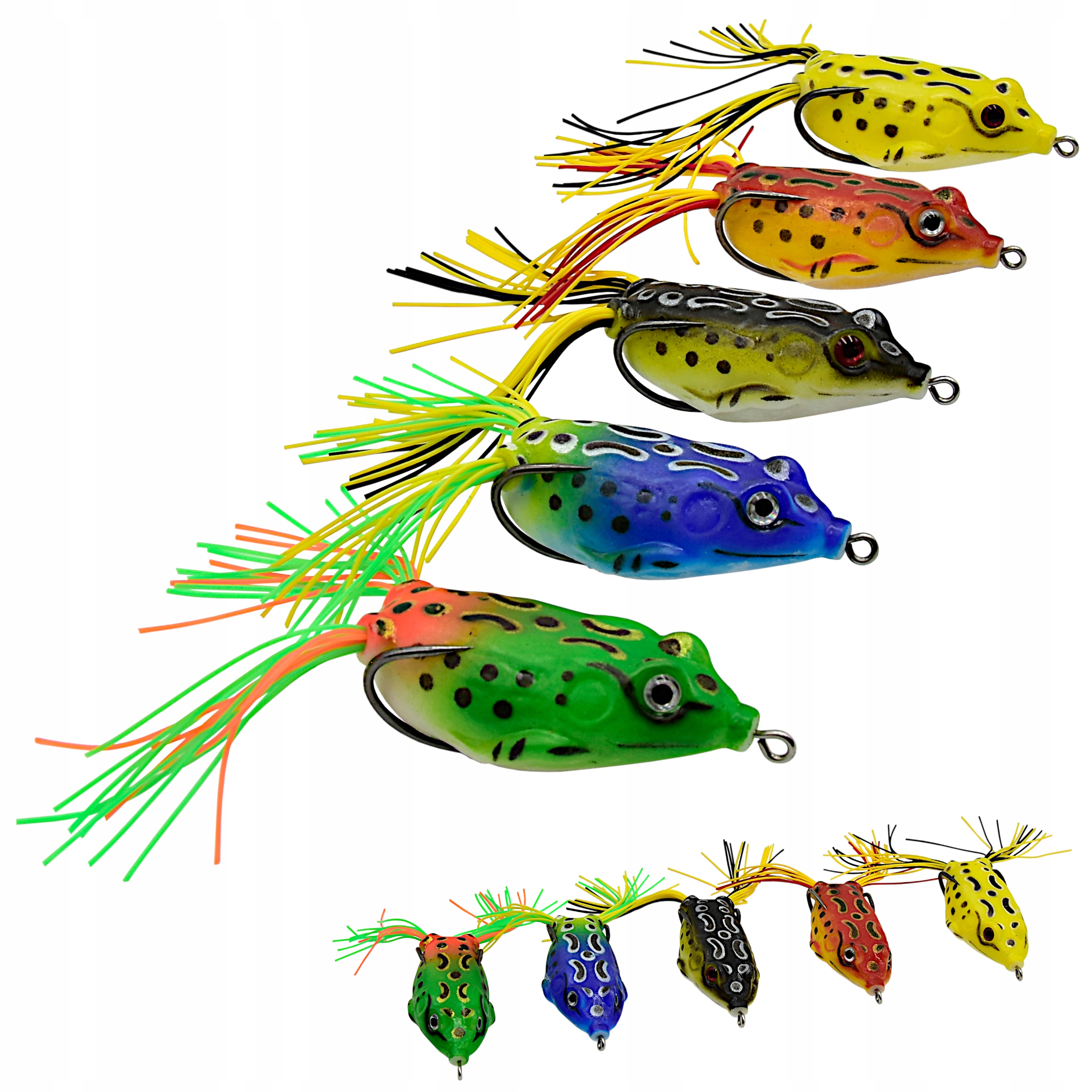 ZESTAW 5 X ŻABA 3D ANTYZACZEPOWA STARORZECZNA SUM Długość 12 cm