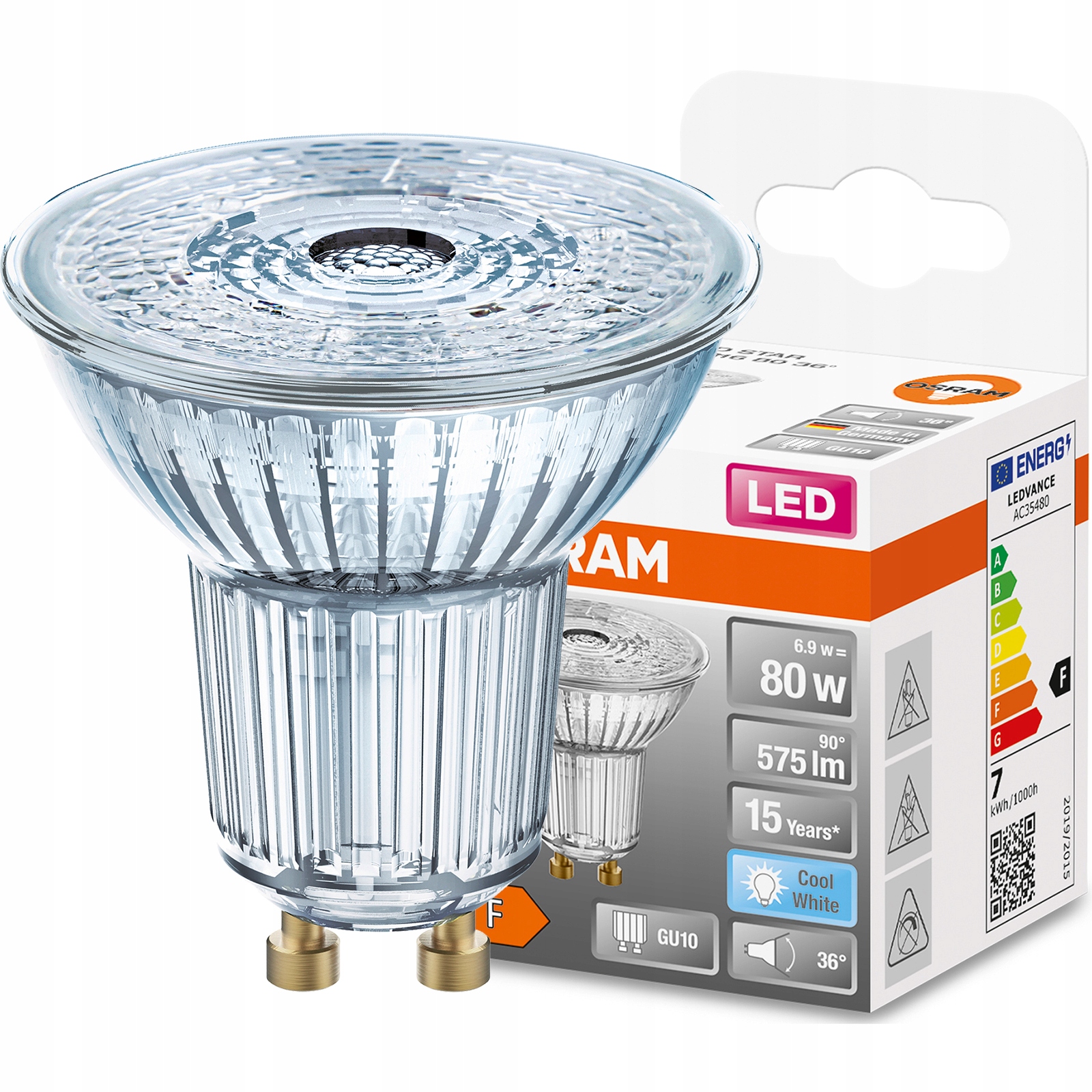 

Żarówka Led GU10 6,9W 80W 575lm 4000K 36° Osram