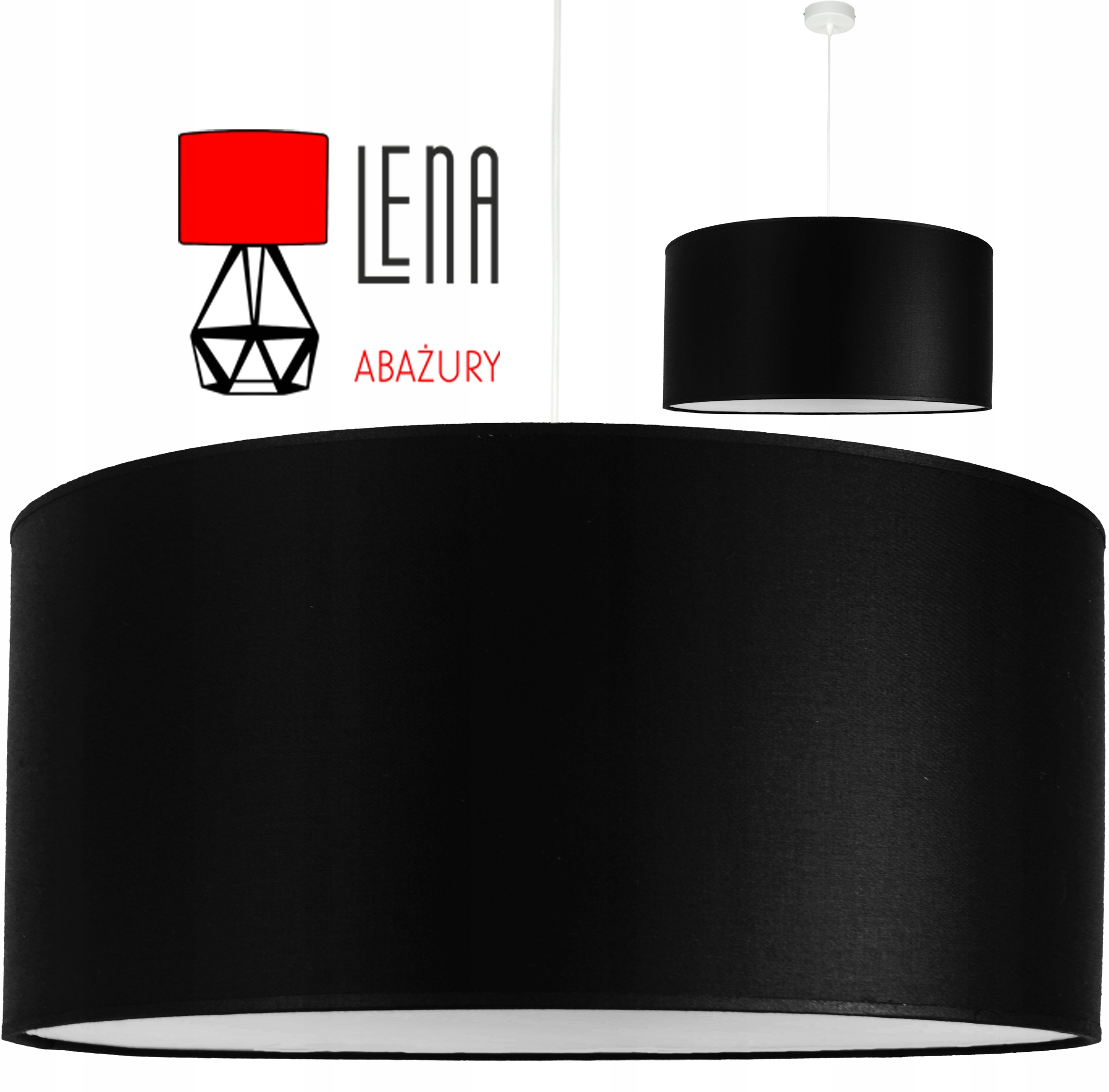 Moderní závěsná lampa 40 cm, černý lustr, obývací pokoj, ložnice,