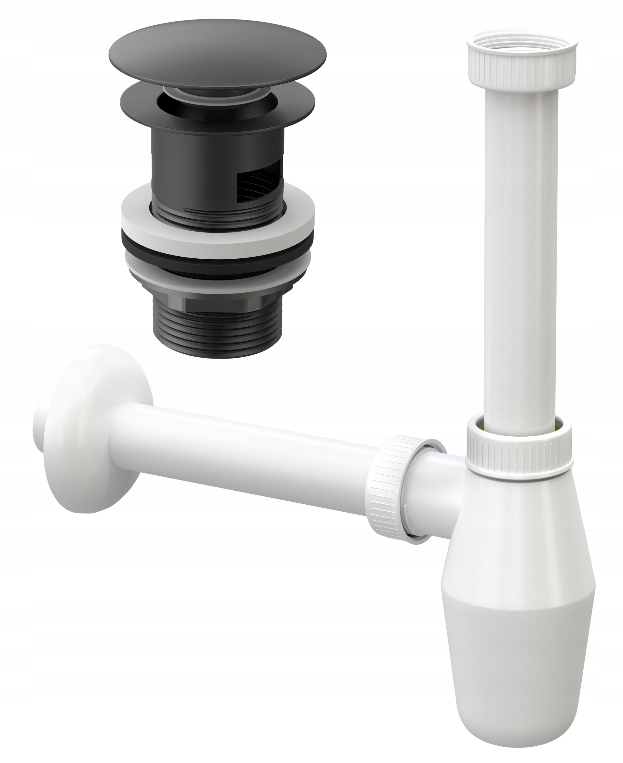 

Czarny Korek Klik Klak Syfon Do Umywalki Zp