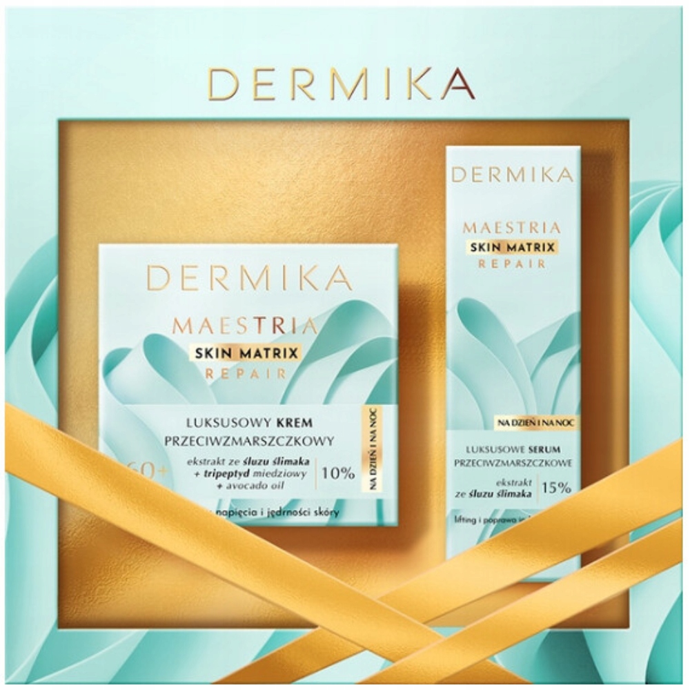 Dermika Maestria Dárková Sada Kosmetiky: Sérum a Krém na Obličej 60+