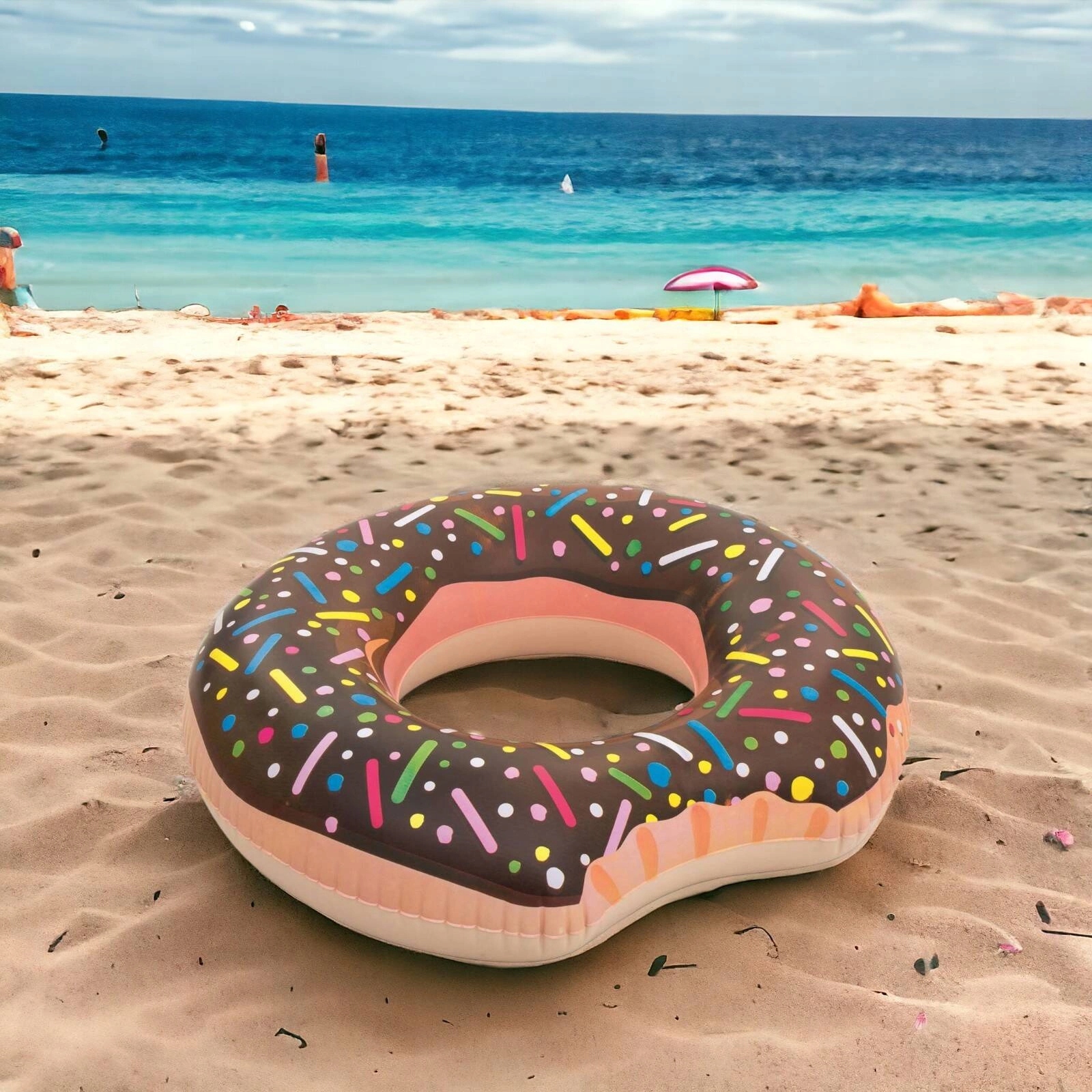 FELFÚJHATÓ ÚSZÓKERÉK FÁNK DONUT SZÍNES DONAT MATRAC GYEREKEKNEK Márka WKS