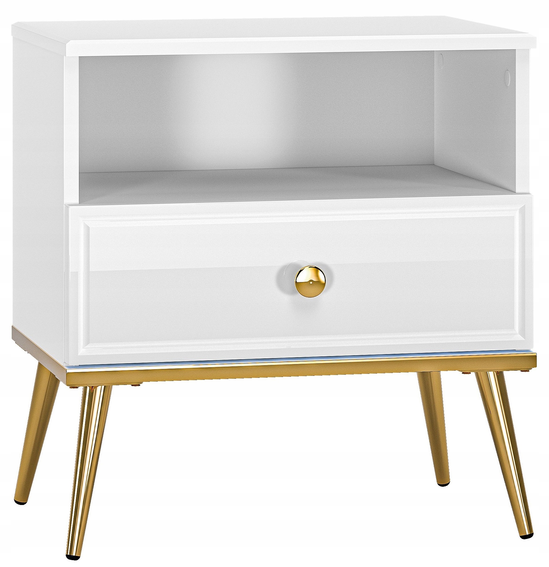 meble glamour szafka nocna stolik złote Goldin 07