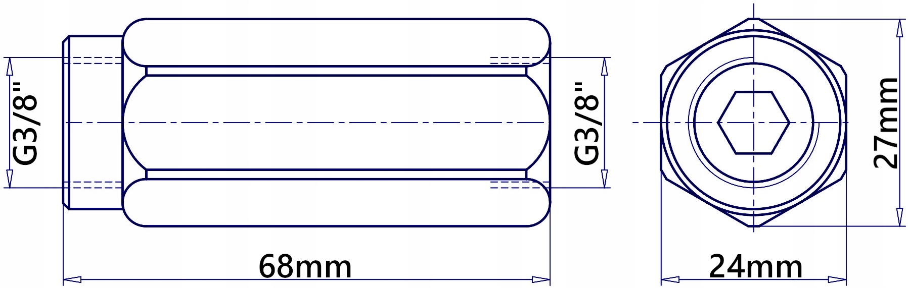 ZAWÓR HYDRAULICZNY ZWROTNY VU 3/8" 45L/min Producent części SM