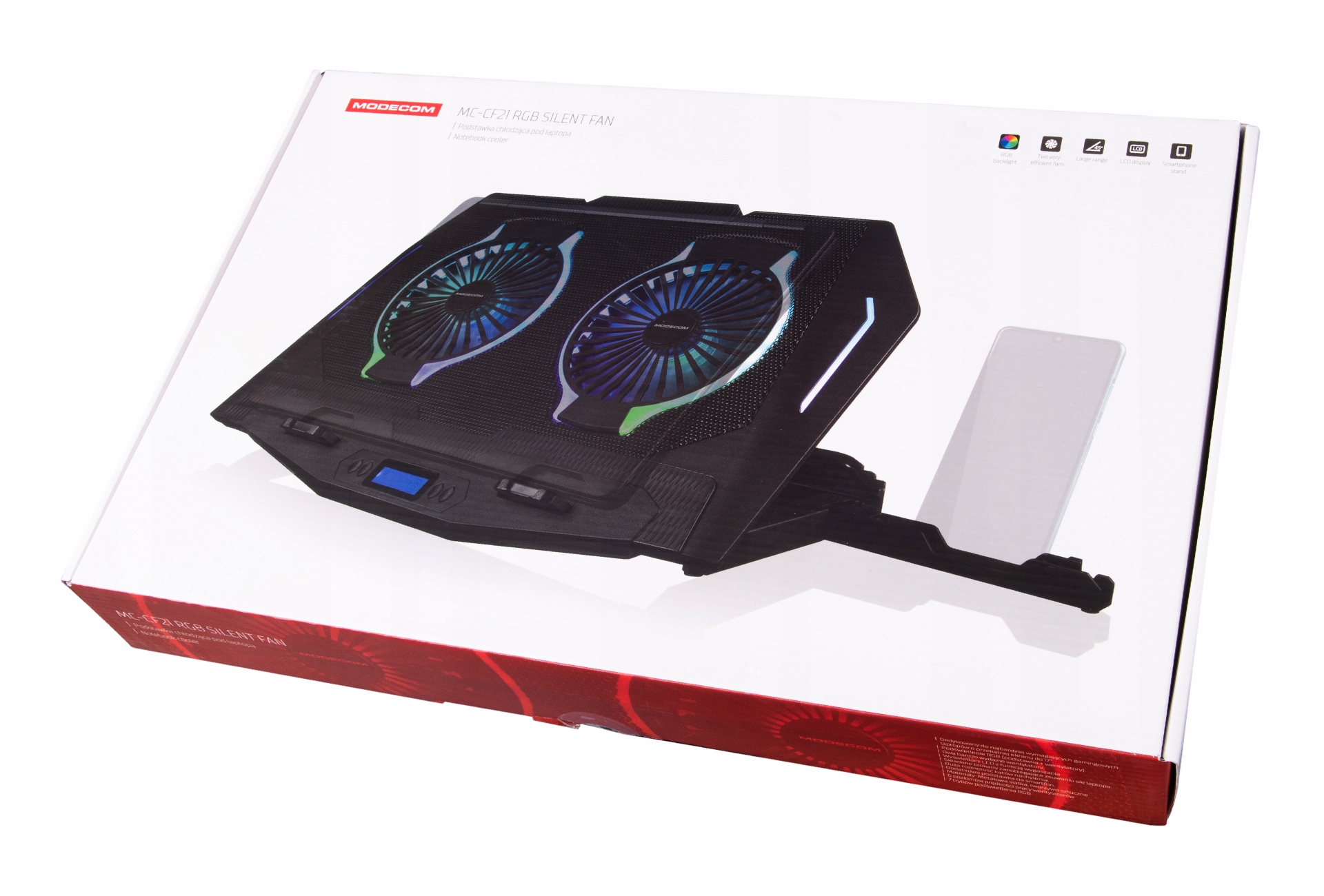 PODSTAWKA CHŁODZĄCA DO LAPTOPA Z EKRANEM 15,6 ORAZ 17,3 CALA MODECOM CF21 Informacje o bezpieczeństwie CE WEEE