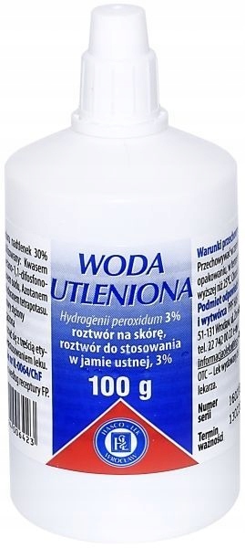 

Woda utleniona roztwór na rany na skórę 3% 100 ml