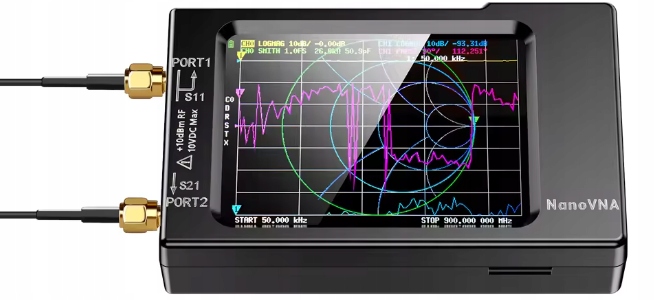 NanoVNA-H wektorowy analizator sieci 50kHz-1,5GHz