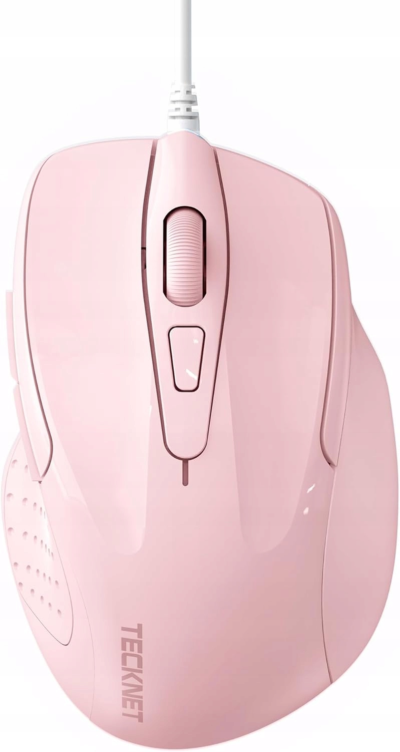 Mysz Komputerowa Przewodowa 6400DPI Różowa - 17192778566