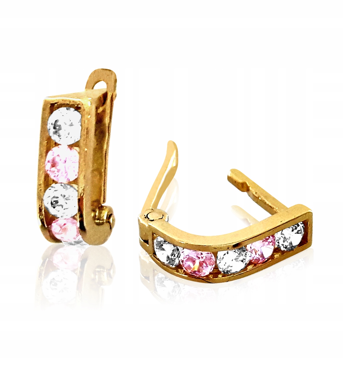 Jemné Náušnice Pro Dívku Zlato 585 Růžov