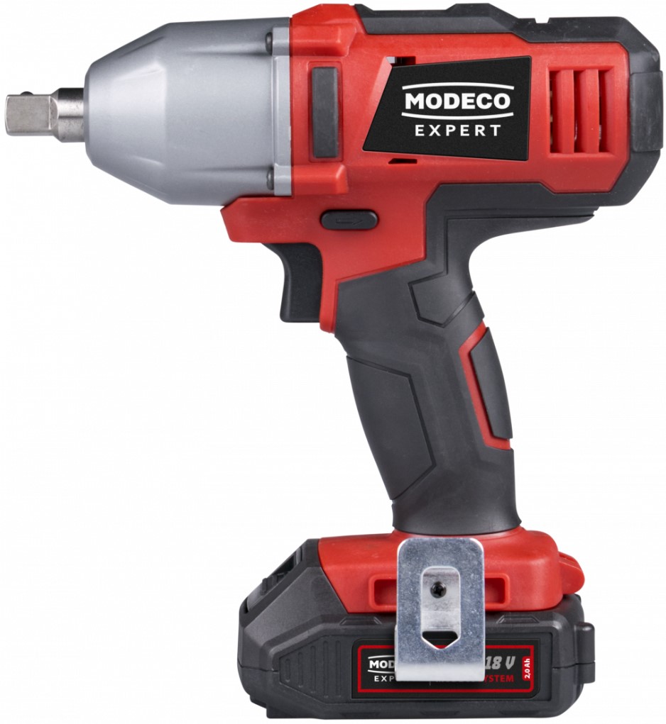 Modeco klucz udarowy 18V 350NM Bateria 2Ah Szybka ładowarka 2,4A