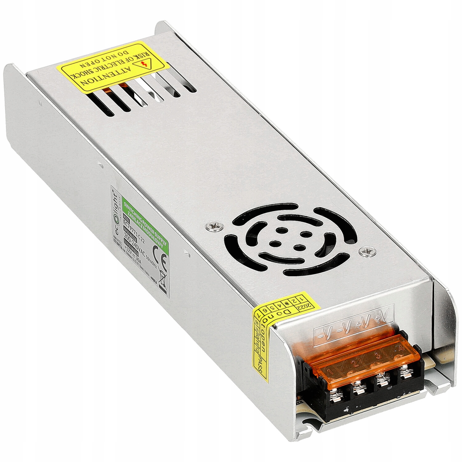 Zasilacz LED 360W 12V 30A IP20 SLIM Transformator Ecolight Waga produktu z opakowaniem jednostkowym 0.1 kg