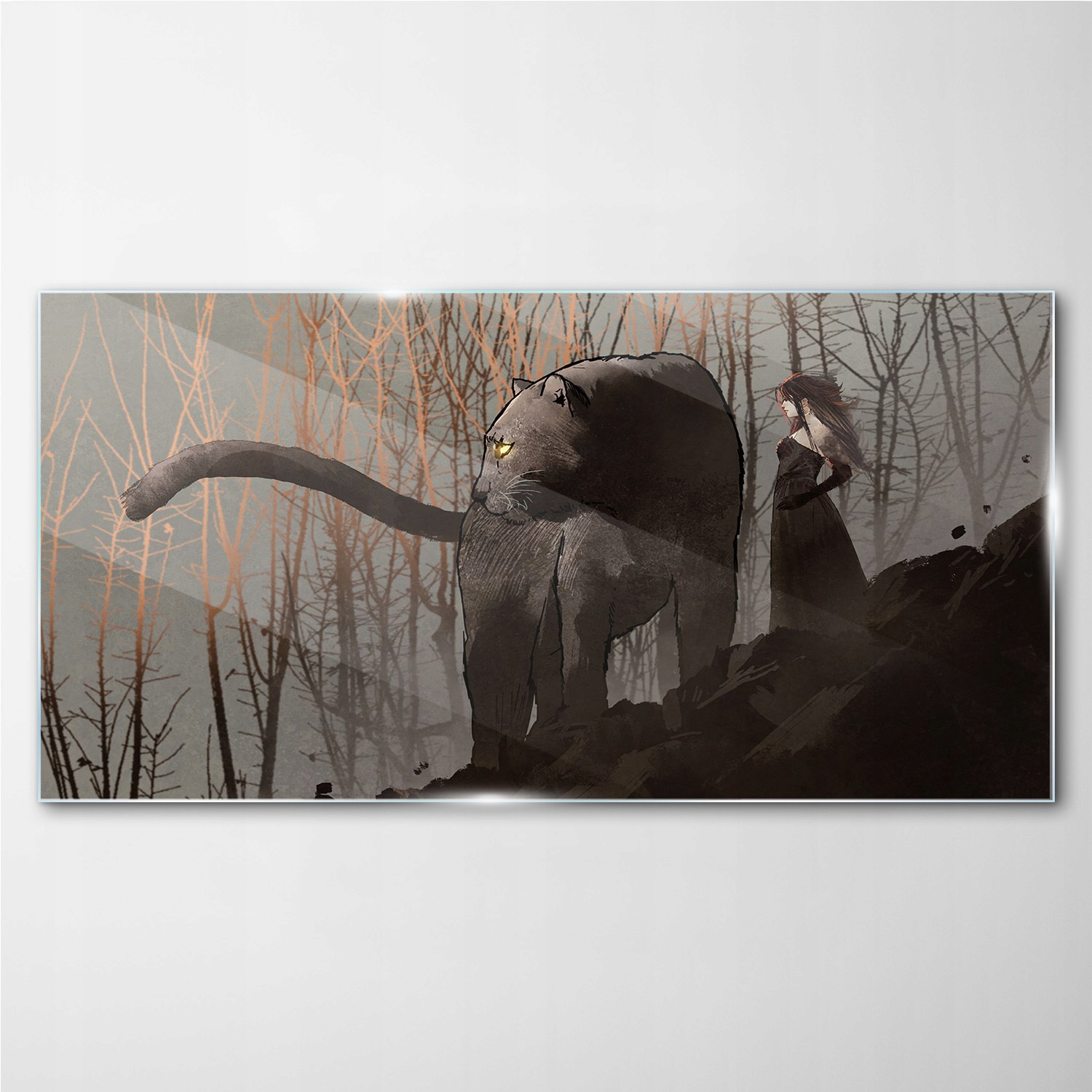 

Obraz szklany Zwierzę fantastyczne pantera 140x70