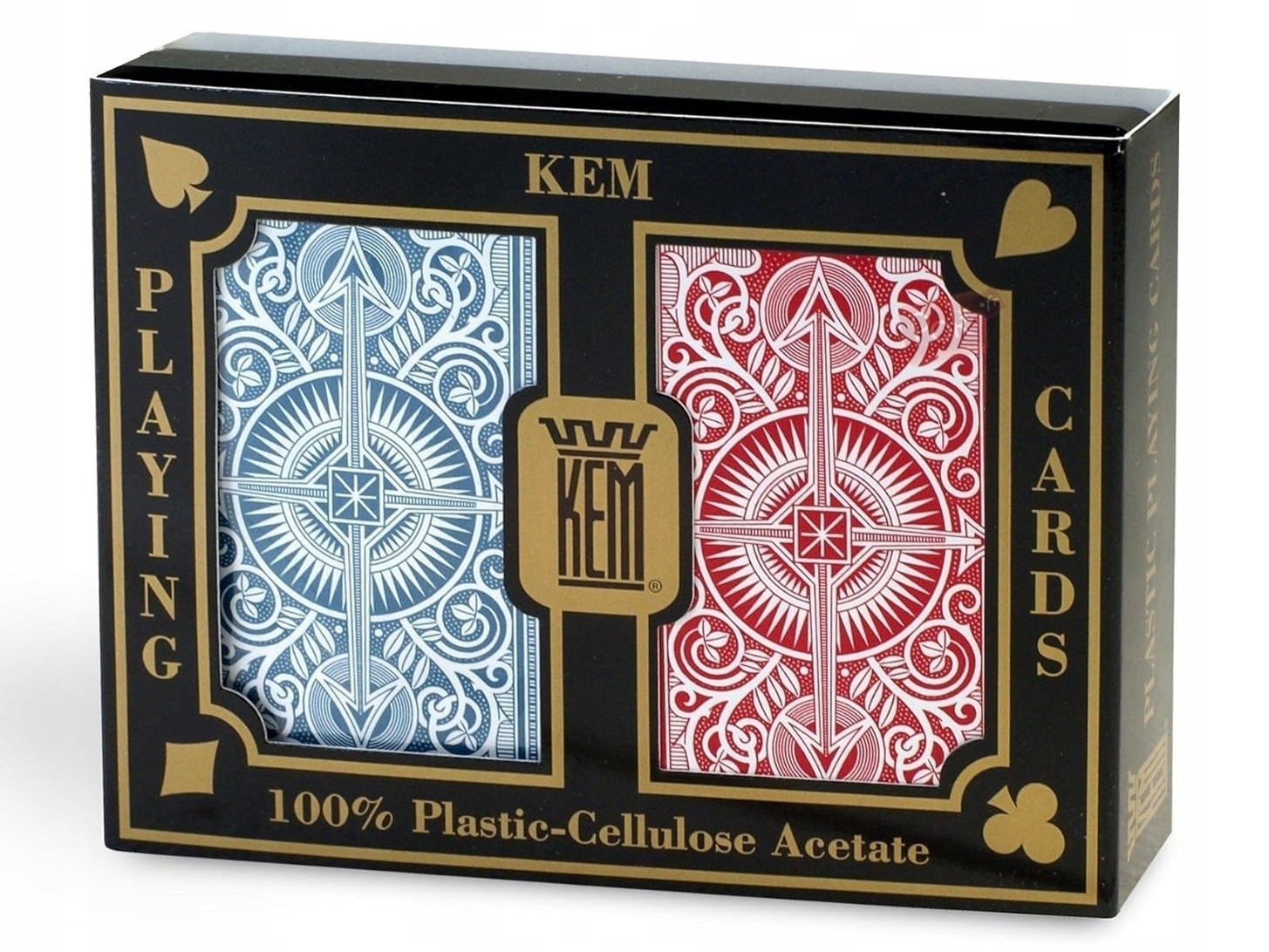 The U.s. Playing Card Co. Karty Kem Arrow Narrow Jumbo Index R+b Acetate X2