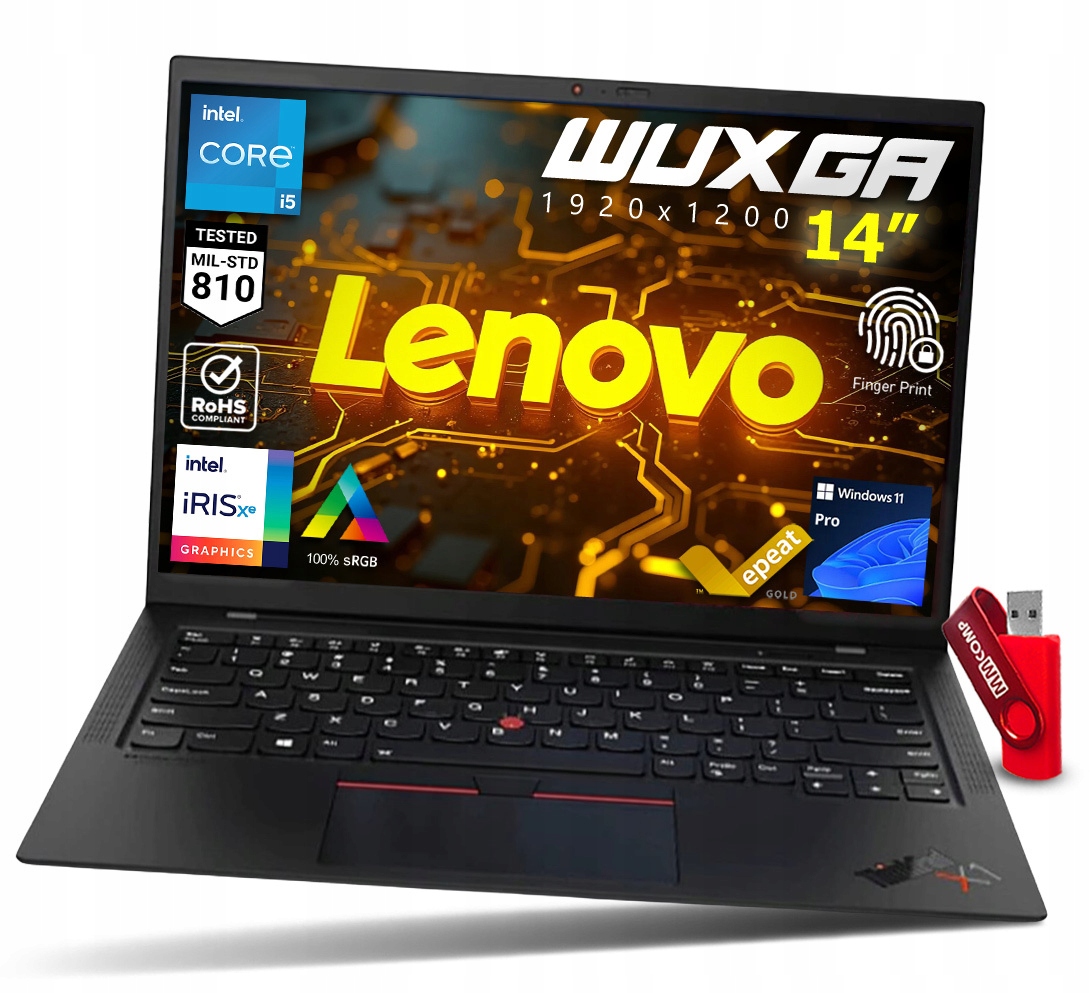 Laptop Lenovo ThinkPad X1 Carbon G9 Core i5-1145G7 16GB 256GB Ssd Wuxga Ips