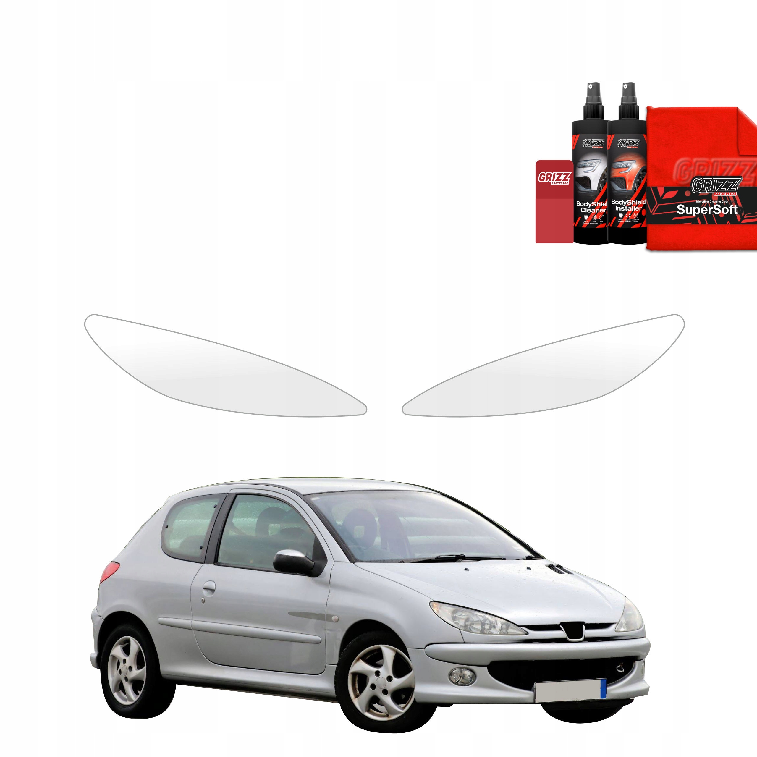 2v1 Fólie na světlomety pro Peugeot 206 (1998-2009)
