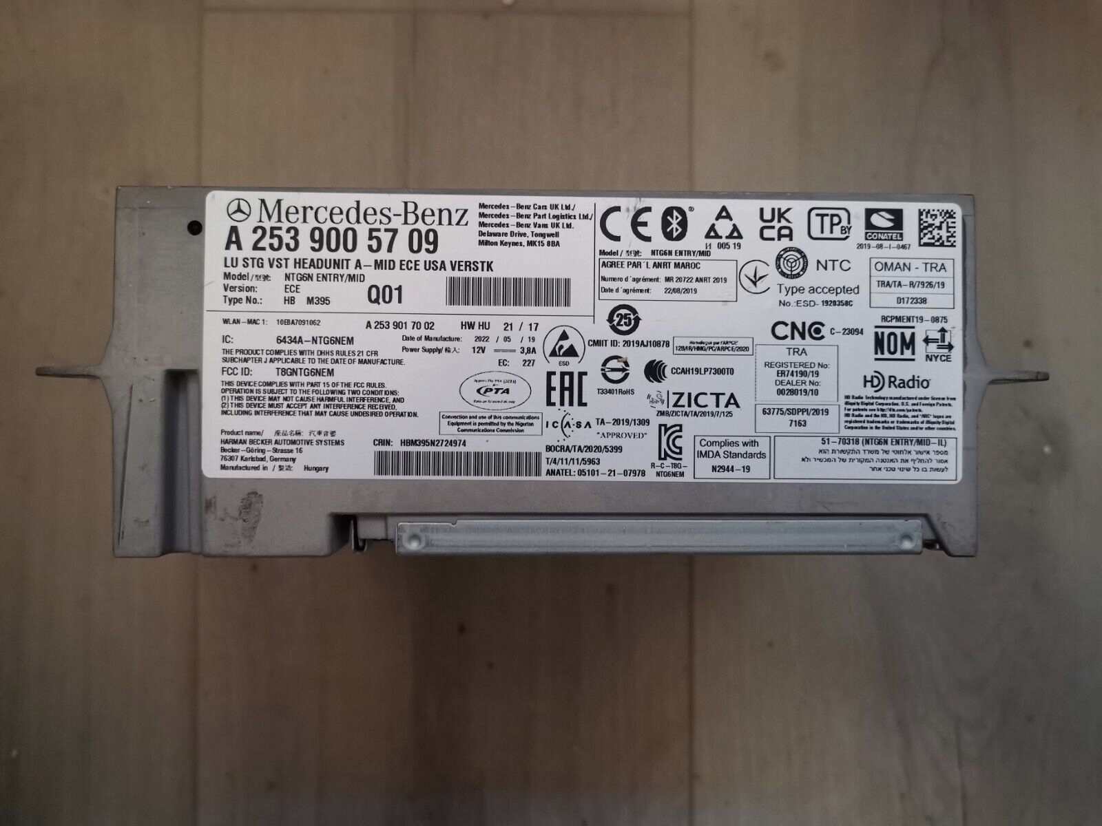 Navigace Mercedes NTG6 MID Ece Usa A2539005709 Nový
