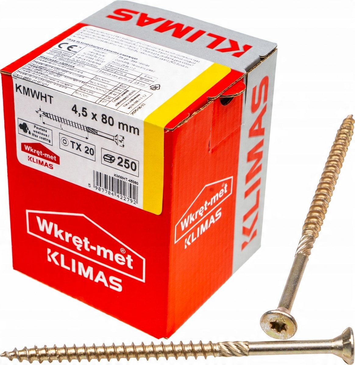 

Wkręty ciesielskie Tx 4,5x80 do drewna osb 250szt