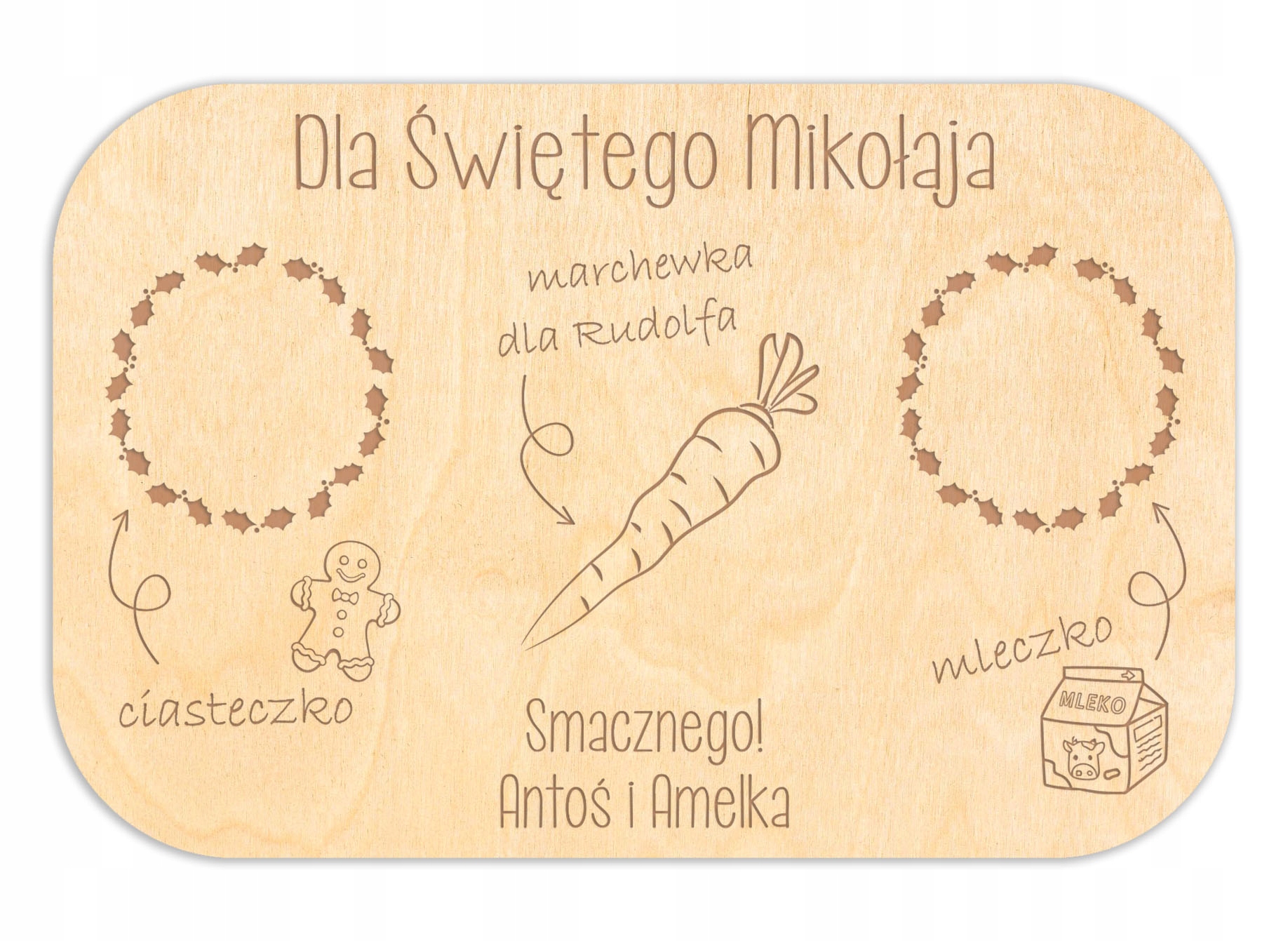 

Talerzyk Tacka Dla Świętego Mikołaja Z Grawerem