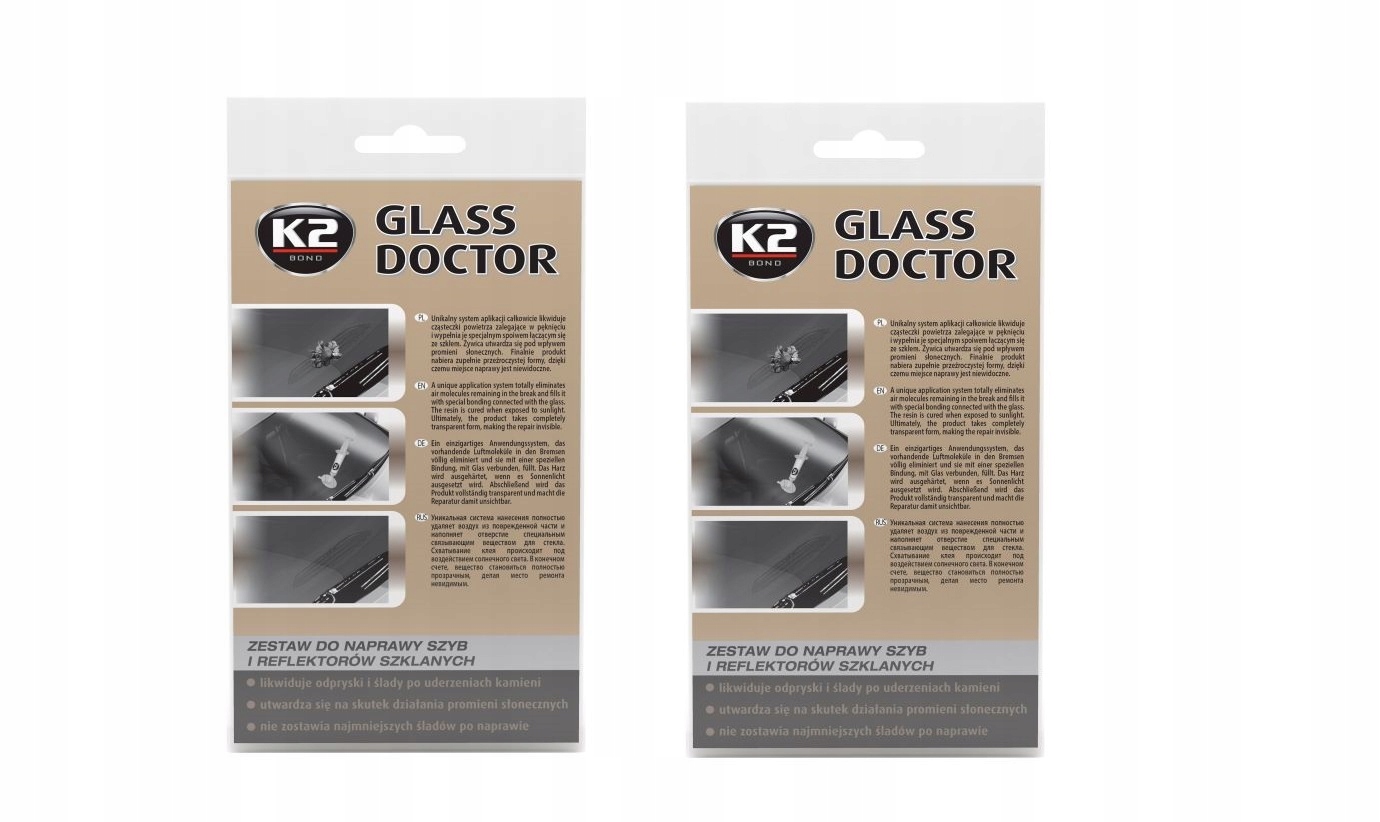 

K2 Glass Doctor Zestaw Do Naprawy Szyb Odpryski