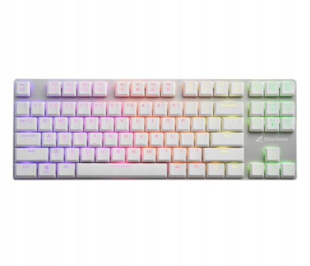 Klawiatura Sharkoon PureWriter White Rgb Tkl Kailh Red