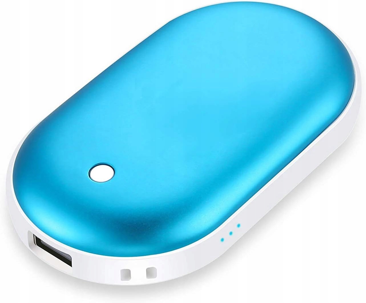 Elektryczny ogrzewacz dłoni Usb akumulator 5200mAh niebeskie